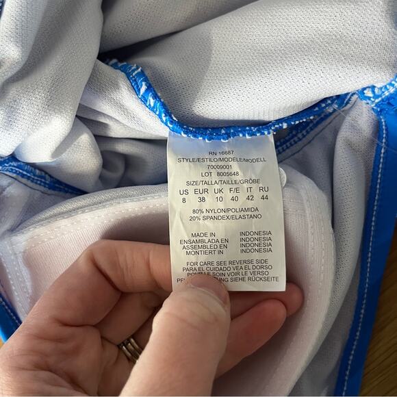 Swim Solutions Tummy Control Plunge One Piece swimsuit copen blue - 8 - Picture 13 of 13